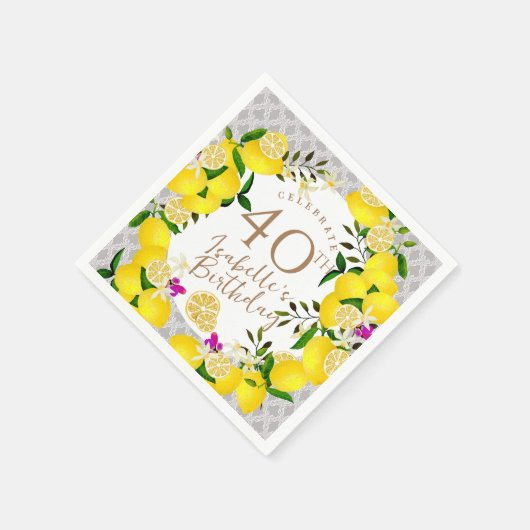 Lemon Birthday Serviette (Ecke)