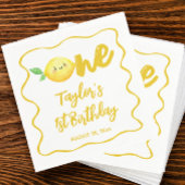 Lemon Birthday Serviette