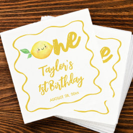 Lemon Birthday Serviette