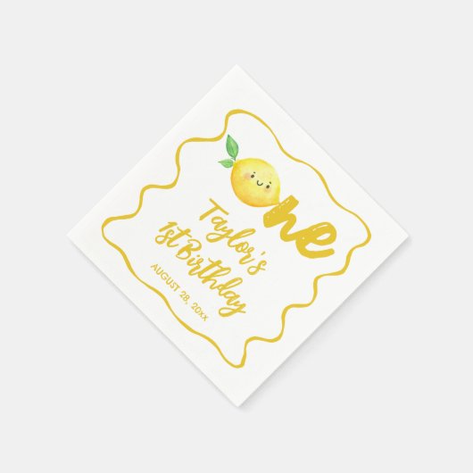 Lemon Birthday Serviette (Ecke)