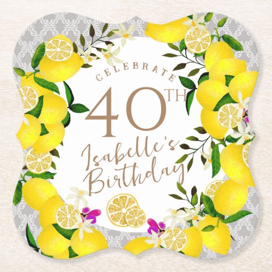 Lemon Birthday Untersetzer (Vorderseite)