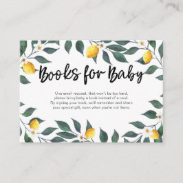 Lemon Blätter Babyduschkarte Begleitkarte