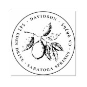 Lemon & Blätter Chic Botanische Rücksendeadresse Permastempel (Design)