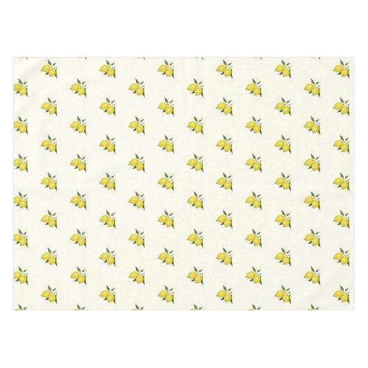 Lemon Blätter Citrus Gelbes Muster Tischdecke (Vorderseite (Horizontal))