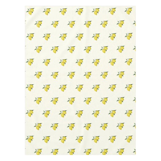 Lemon Blätter Citrus Gelbes Muster Tischdecke (Vorderseite)