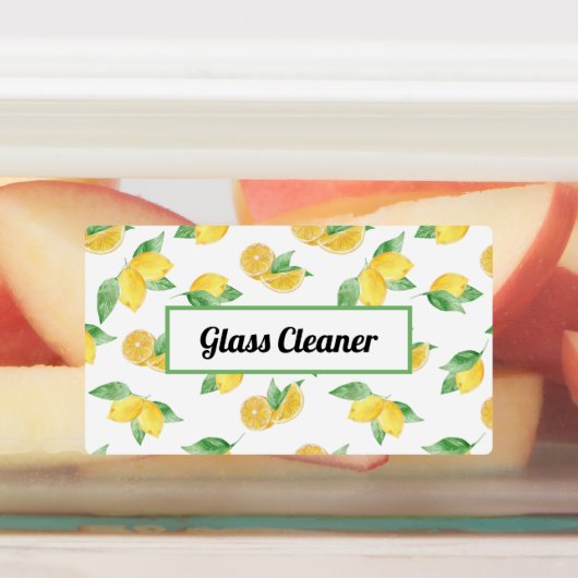 Lemon & Blätter Essenzielle Ölspritzen Flascheneti Etiketten (Befestigt)