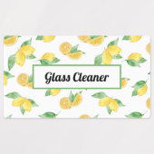 Lemon & Blätter Essenzielle Ölspritzen Flascheneti Etiketten (Design 1)