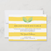 Lemon-Blätter Gelb und Grün| Empfang Einladung (Vorderseite)
