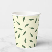 Lemon-Blätter Pappbecher (Rückseite)