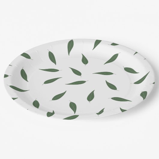 Lemon-Blätter Pappteller (Schrägansicht)