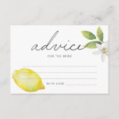 Lemon, Blätter und Blumenratte Hinweiskarte (Vorderseite)