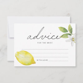 Lemon, Blätter und Blumenratte Hinweiskarte