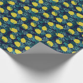 Lemon-Blätter: Vintager Illustrationshintergrund Geschenkpapier (Ecke)