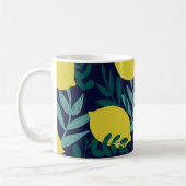 Lemon-Blätter: Vintager Illustrationshintergrund Kaffeetasse (Links)