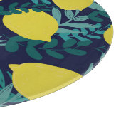 Lemon-Blätter: Vintager Illustrationshintergrund Schneidebrett (Ecke)