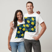 Lemon-Blätter: Vintager Illustrationshintergrund T-Shirt (Unisex)
