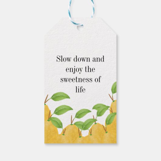 Lemon Bloom Collection Geschenkanhänger (Rückseite)