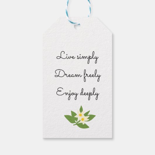 Lemon Bloom Collection Geschenkanhänger (Rückseite)