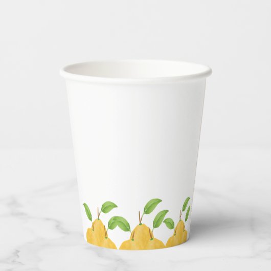 Lemon Bloom Collection Pappbecher (Rückseite)