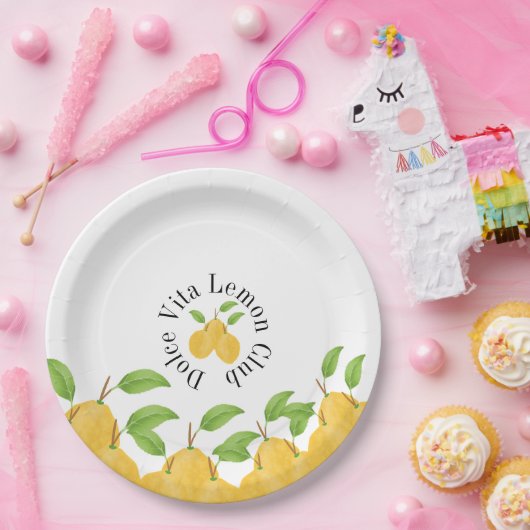 Lemon Bloom Collection Pappteller (Party)