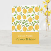 Lemon Bloom Collection patterned white Birthday Karte (Gelbe Blume)