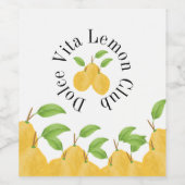 Lemon Bloom Collection Weinetikett (Einzelnes Label)