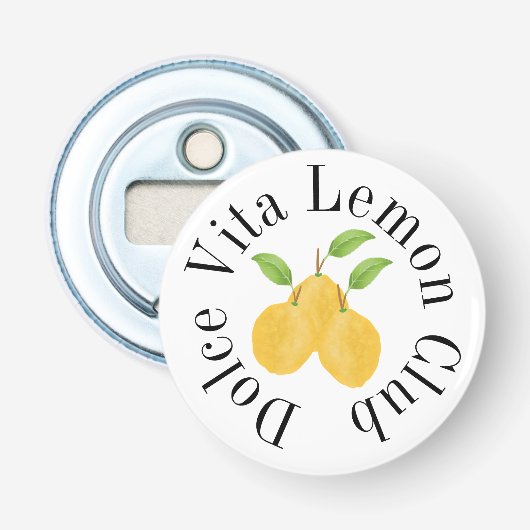 Lemon Bloom Kollektion Flaschenöffner (Vorderseite)