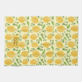 Lemon Bloom Kollektion Gelbes Muster Geschirrtuch (Horizontal)