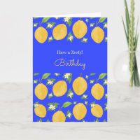 Lemon Bloom Kollektion gemustert blau Geburtstag