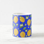 Lemon Bloom Kollektion gemustert blau Kaffeetasse (Mittel)