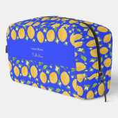 Lemon Bloom Kollektion gemustert blau Waschbeutel (Rechte Ecke)