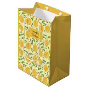 Lemon Bloom Kollektion gemustert gelb Mittlere Geschenktüte