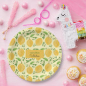 Lemon Bloom Kollektion gemustert gelb Pappteller (Party)