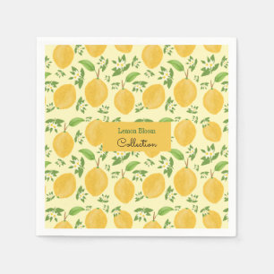 Lemon Bloom Kollektion gemustert gelb Serviette