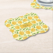 Lemon Bloom Kollektion gemustert gelb Untersetzer (angewinkelt)