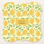Lemon Bloom Kollektion gemustert gelb Untersetzer (Vorderseite)