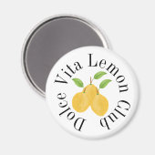 Lemon Bloom Kollektion Magnet (Vorderseite/Rückseite)