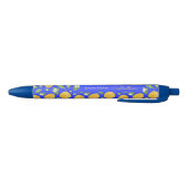 Lemon Bloom Kollektion Muster blau Kugelschreiber (Unterseite)