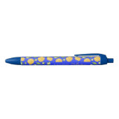 Lemon Bloom Kollektion Muster blau Kugelschreiber (Oberseite)