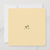 Lemon Blossom Blumenbaum Elegante Grüne Hochzeit Einladung (Rückseite)