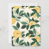 Lemon Blossom Blumenbaum Elegante Hochzeit Einladung (Rückseite)