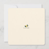 Lemon Blossom Blumenbaum Elegante Hochzeit Einladung (Rückseite)