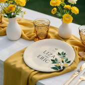 Lemon Blossom Blumenbaum Elegante Hochzeit Pappteller