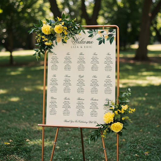 Lemon Blossom Blumenbaum Elegante Hochzeit Poster