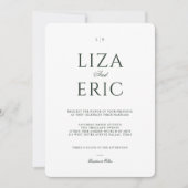 Lemon Blossom Blumenbaum Elegante Weiße Hochzeit Einladung (Vorderseite)