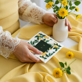 Lemon Blossom Blumenbaum Elegante Weiße Hochzeit Serviette