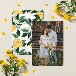 Lemon Blossom Blumenbaum Elegantes Hochzeitssemble Save The Date