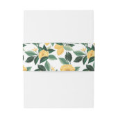 Lemon Blossom Blumenmuster Hochzeit Einladungsbanderole (Rückseitenbeispiel)