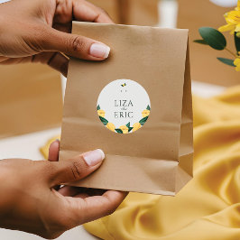 Lemon Blossom Blumenstrauß im Tessin Runder Aufkleber