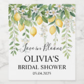 Lemon Blossom Brautparty Weinetikett (Einzelnes Label)